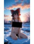 魔理沙は霊夢のえっちな写真を撮りたいようです。vol.44〜春の雪の朝の川編〜
