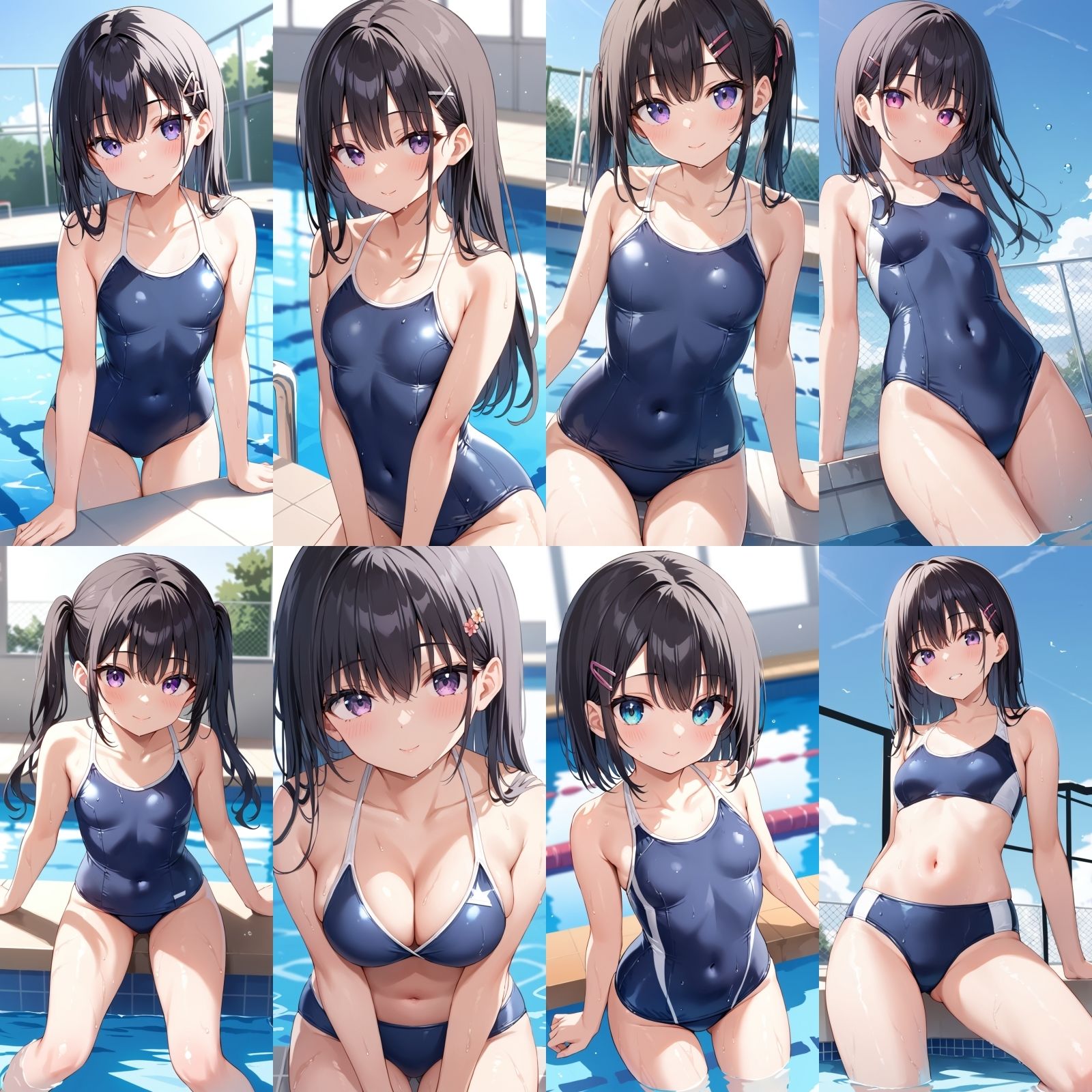 サンプル画像1:スク水女子とプールでエッチ【500枚】(女子高生) [d_564518]