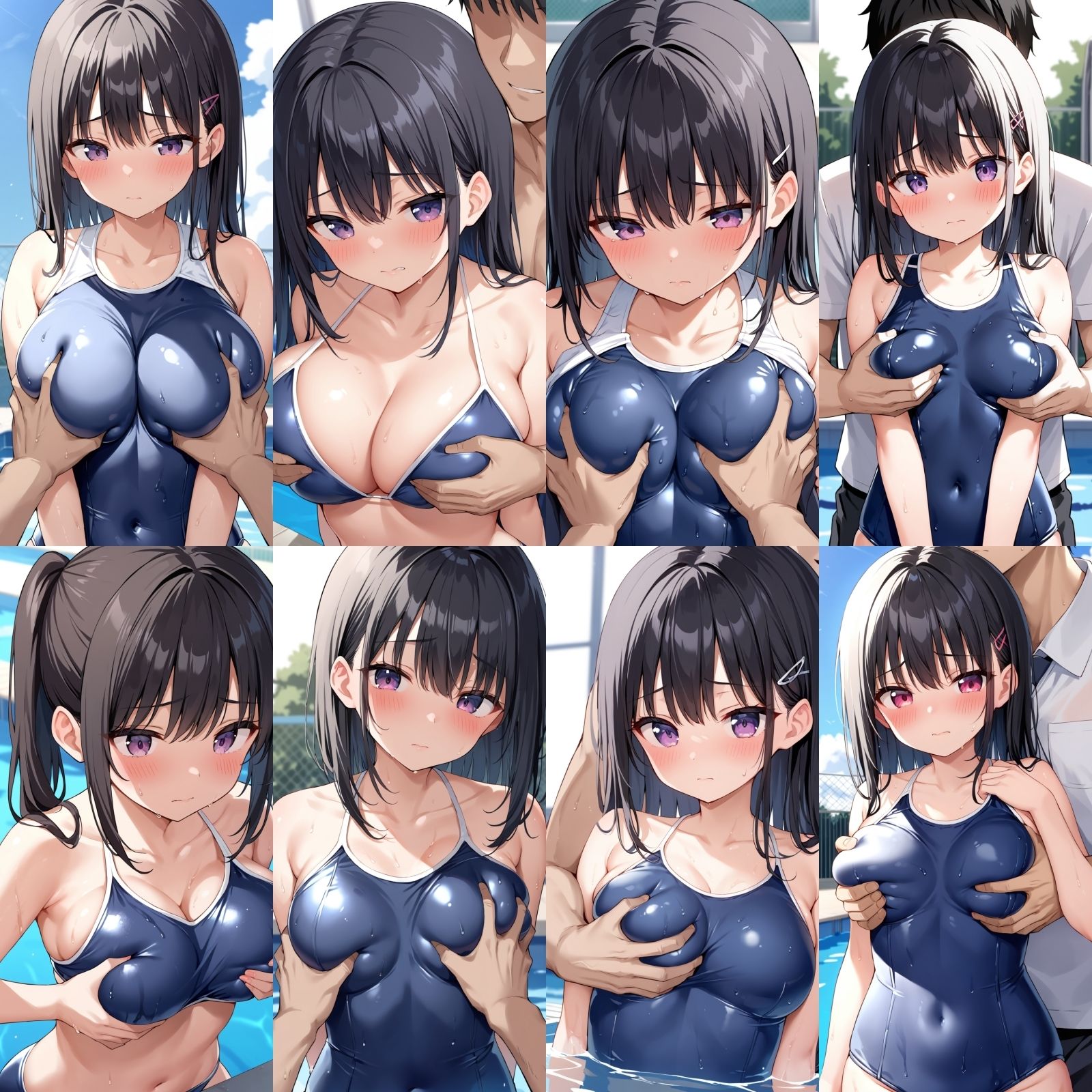 サンプル画像2:スク水女子とプールでエッチ【500枚】(女子高生) [d_564518]