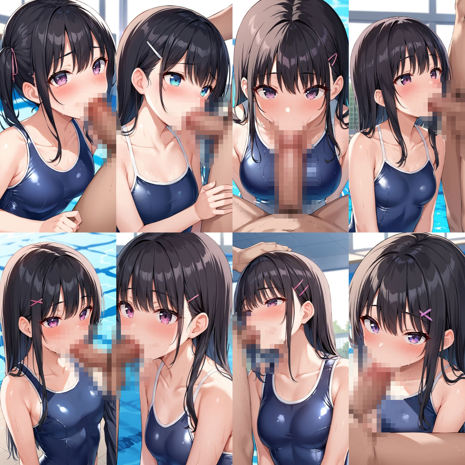 サンプル画像3:スク水女子とプールでエッチ【500枚】(女子高生) [d_564518]