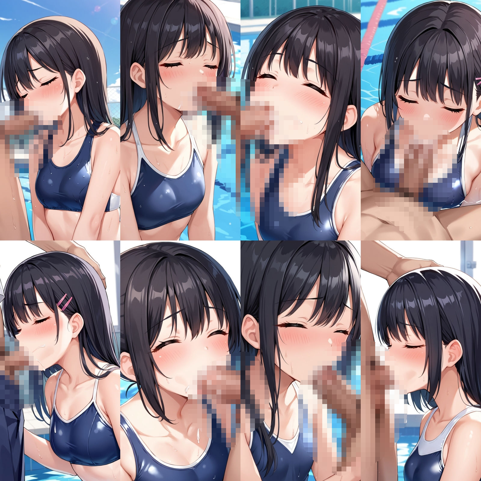 サンプル画像4:スク水女子とプールでエッチ【500枚】(女子高生) [d_564518]