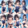 スク水女子とプールでエッチ【500枚】