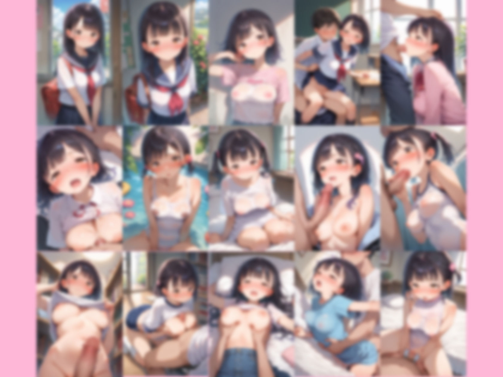 【透け乳首少女がエロすぎて我慢できない男子達】思春期男子の楽園 画像6