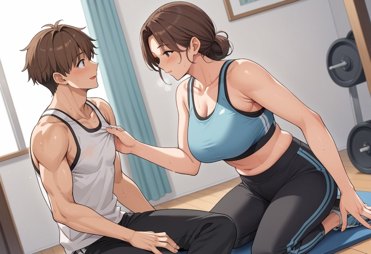 サンプル画像1:最近やたらとジムに通う俺の妻は若い男と不貞トレーニングしてた(禁断果汁) [d_564818]