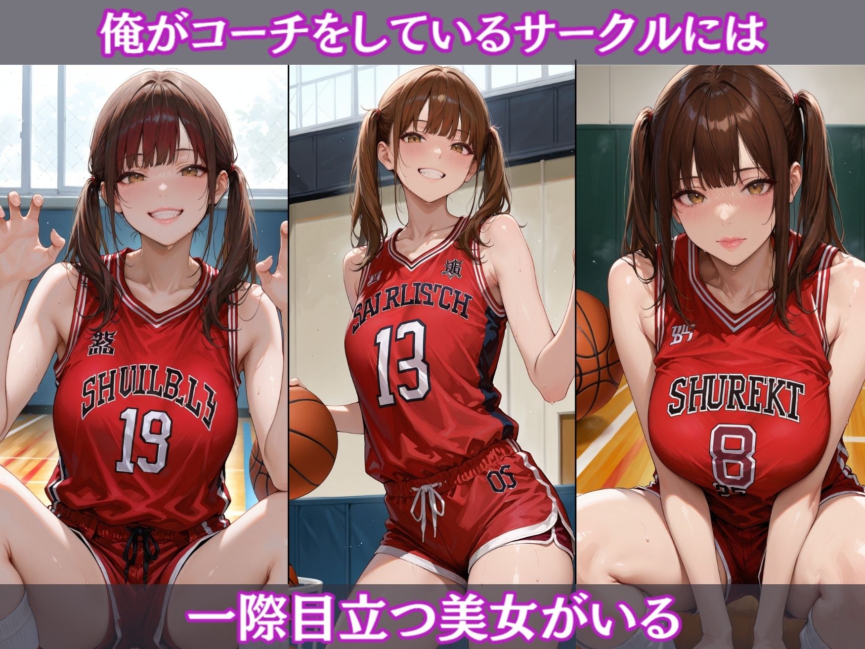 サンプル画像1:壊された日常〜バスケ巨乳女子校生を縛り上げ生ハメ調教〜(mapuememaru) [d_564828]