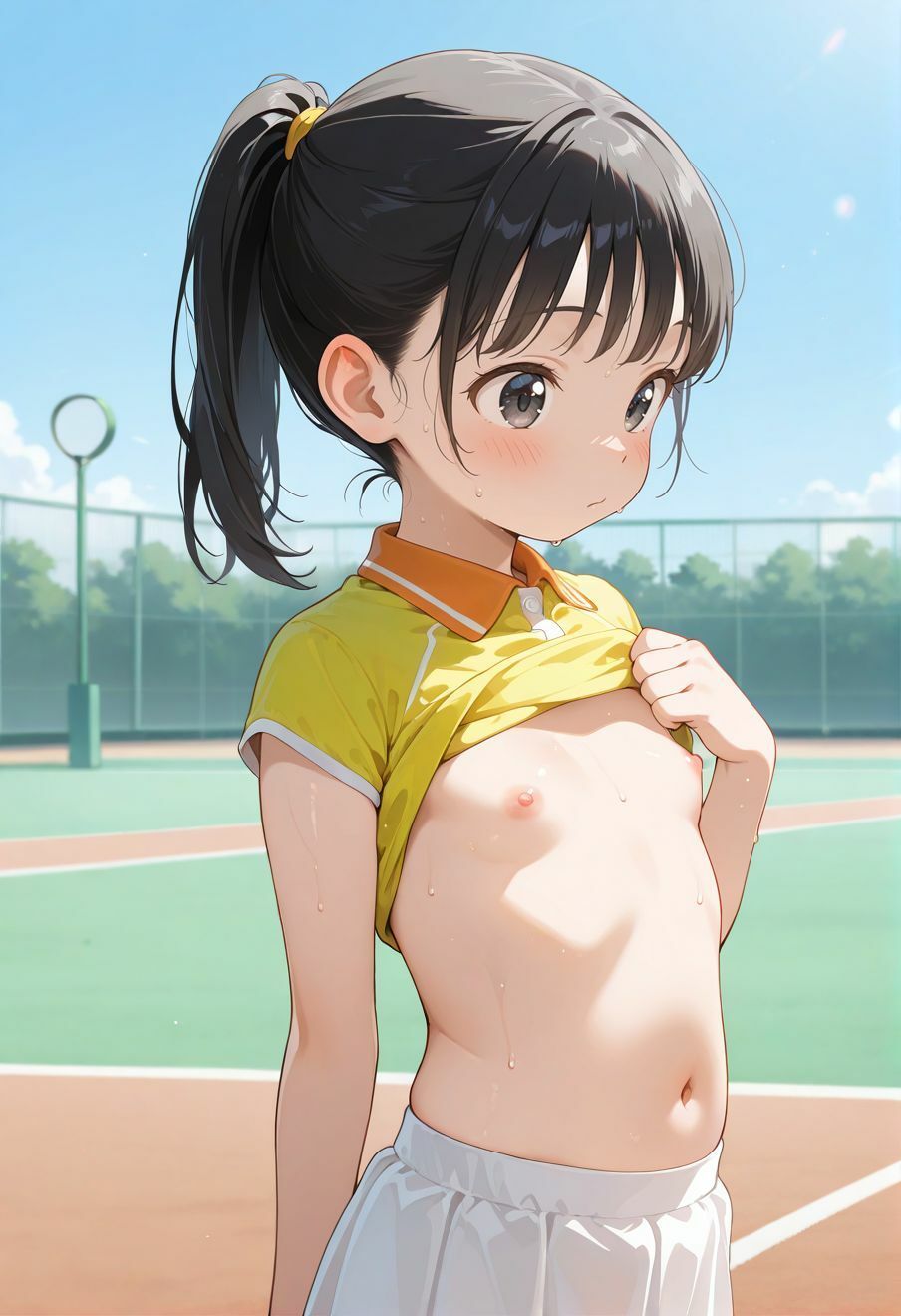 テニス部のちっぱい少女変態顧問と中出し特訓1