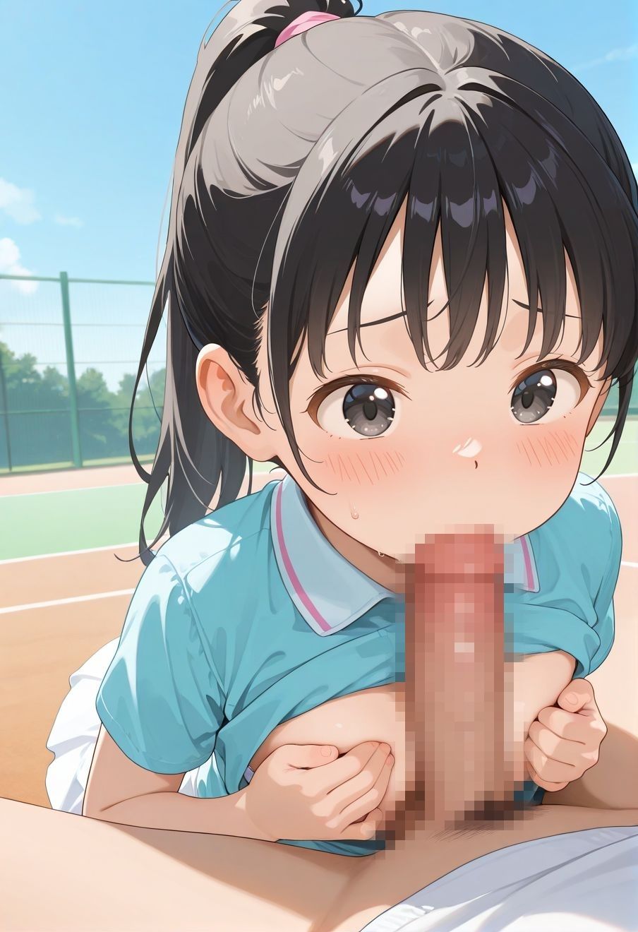 テニス部のちっぱい少女変態顧問と中出し特訓4