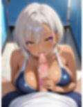 爆乳黒ギャルがスク水でやりたい放題！