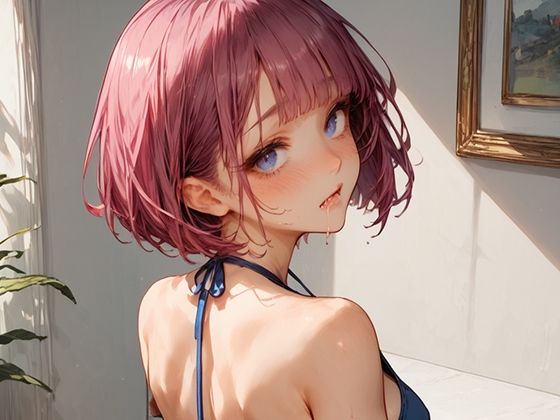 ホルターネックドレスの赤髪少女