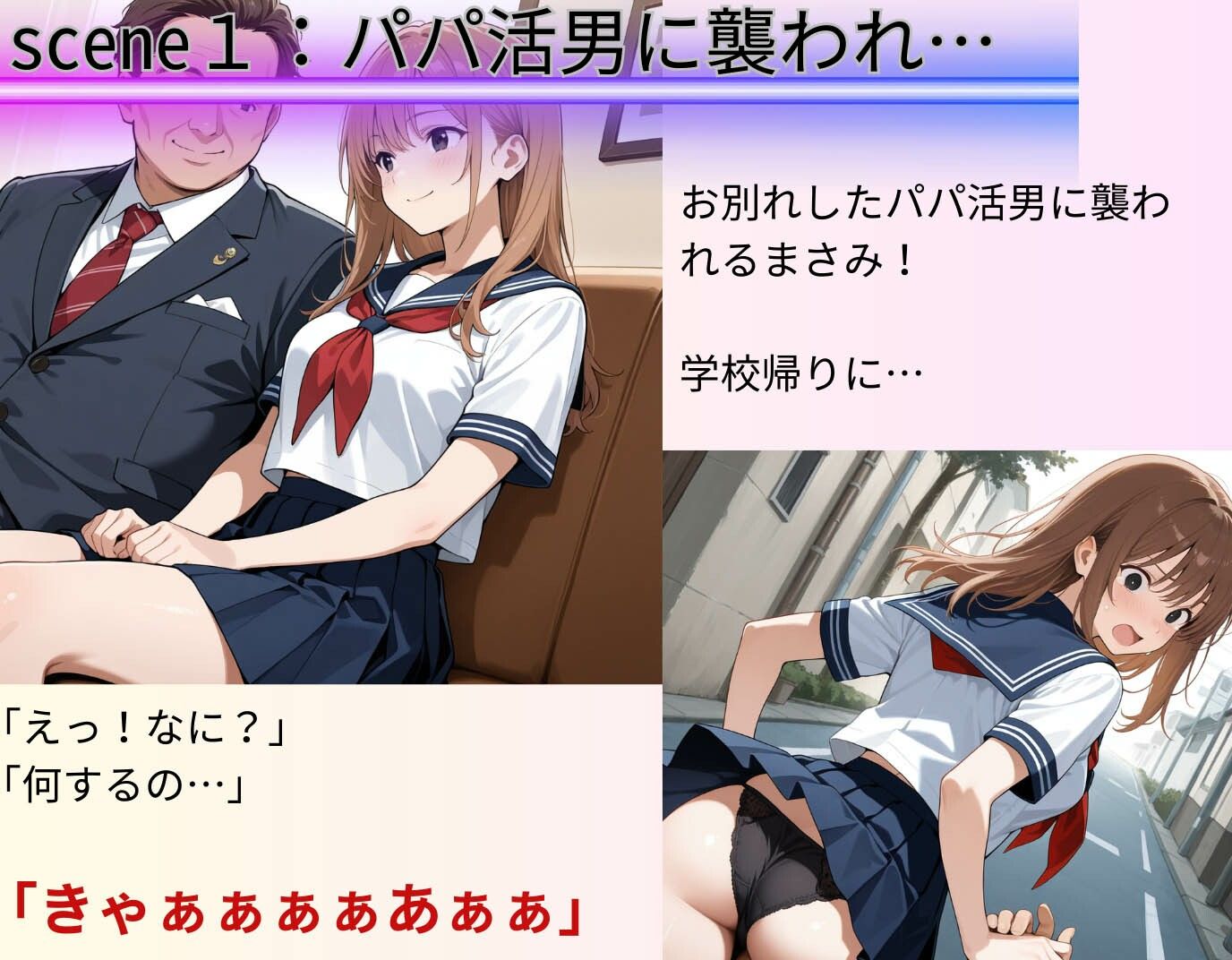 サンプル画像3:パパ活女子の末路！若ま〇こに撃ち込まれる男根に、まさかの快楽堕ち(制服物語) [d_565083]