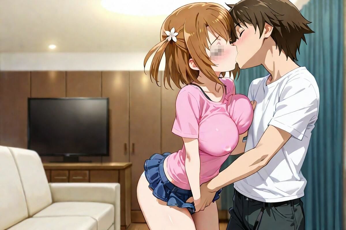 サンプル画像2:甘い吐息、熱い指  始まる予感に身を委ね(AI幻想工房) [d_565217]