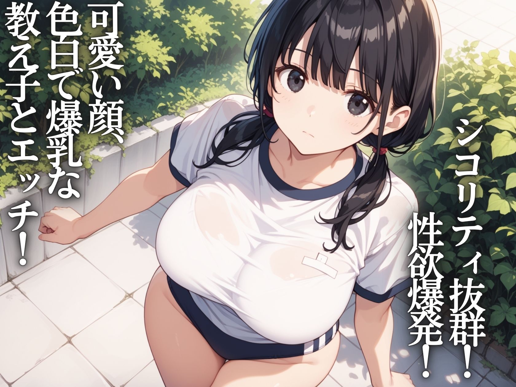 サンプル画像1:爆乳学園〜ブルマ体操着JKと子作り性教育(うおでっか) [d_565276]