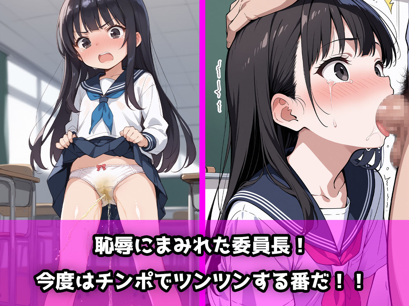 ロリっこつるぺた！つるぺた委員長が教室でお漏らしした結果…_3