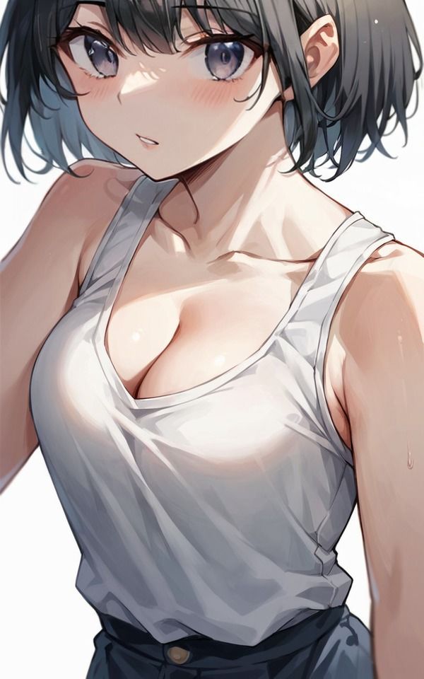 彼女の黒髪、舐めたくなる乳首、そして視線。 画像1