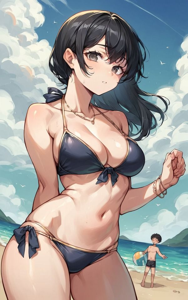 彼女の黒髪、舐めたくなる乳首、そして視線。 画像9