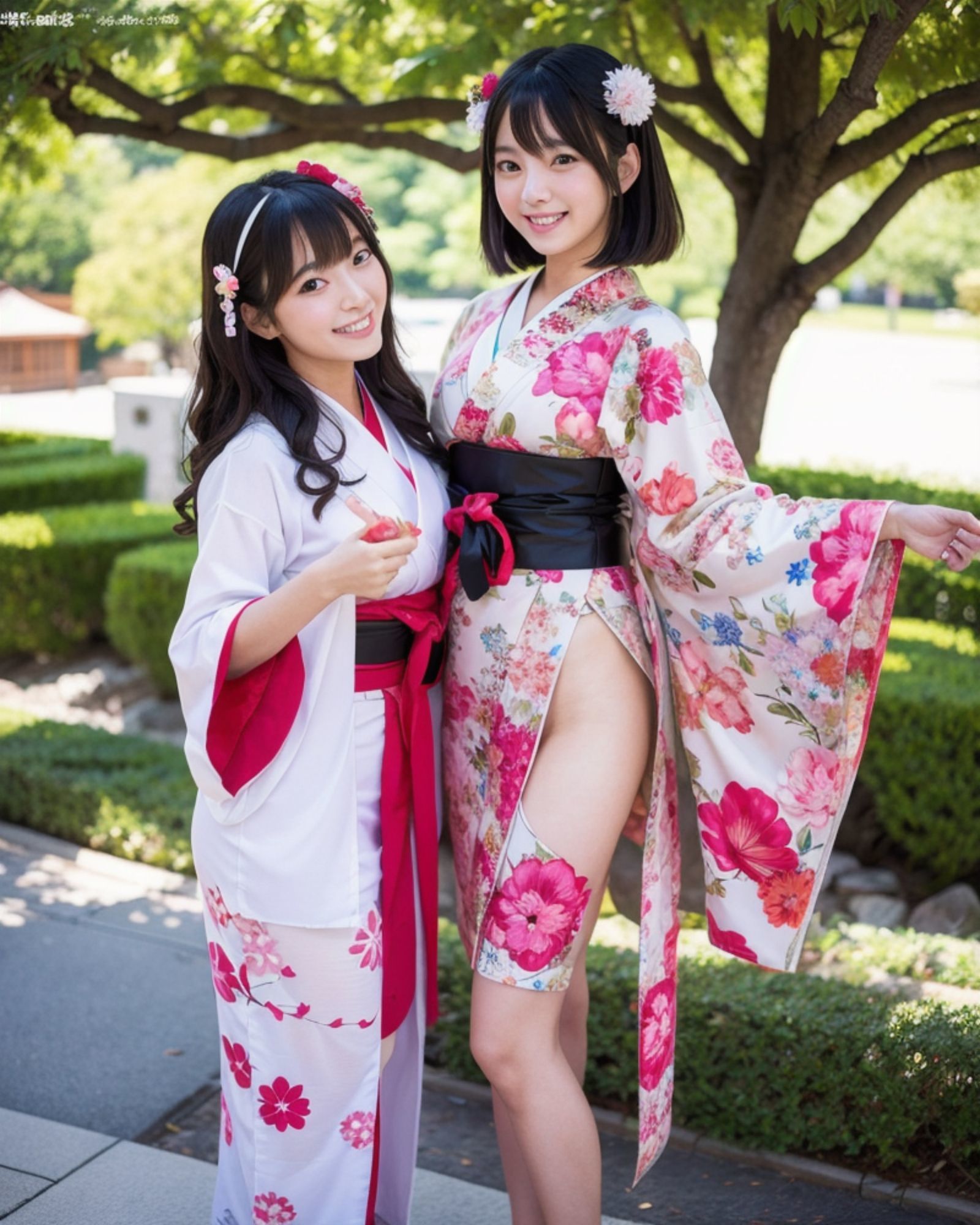 プレミアム美少女 2人組 着物コスプレ モザイク無し 画像7