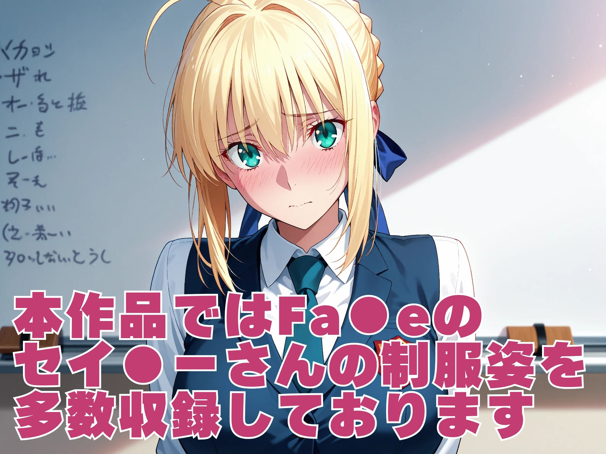 サンプル画像1:【発情ヒロイン】Fate/st●y night  セイ●ー  制服SEX編(画像生成マン) [d_565835]