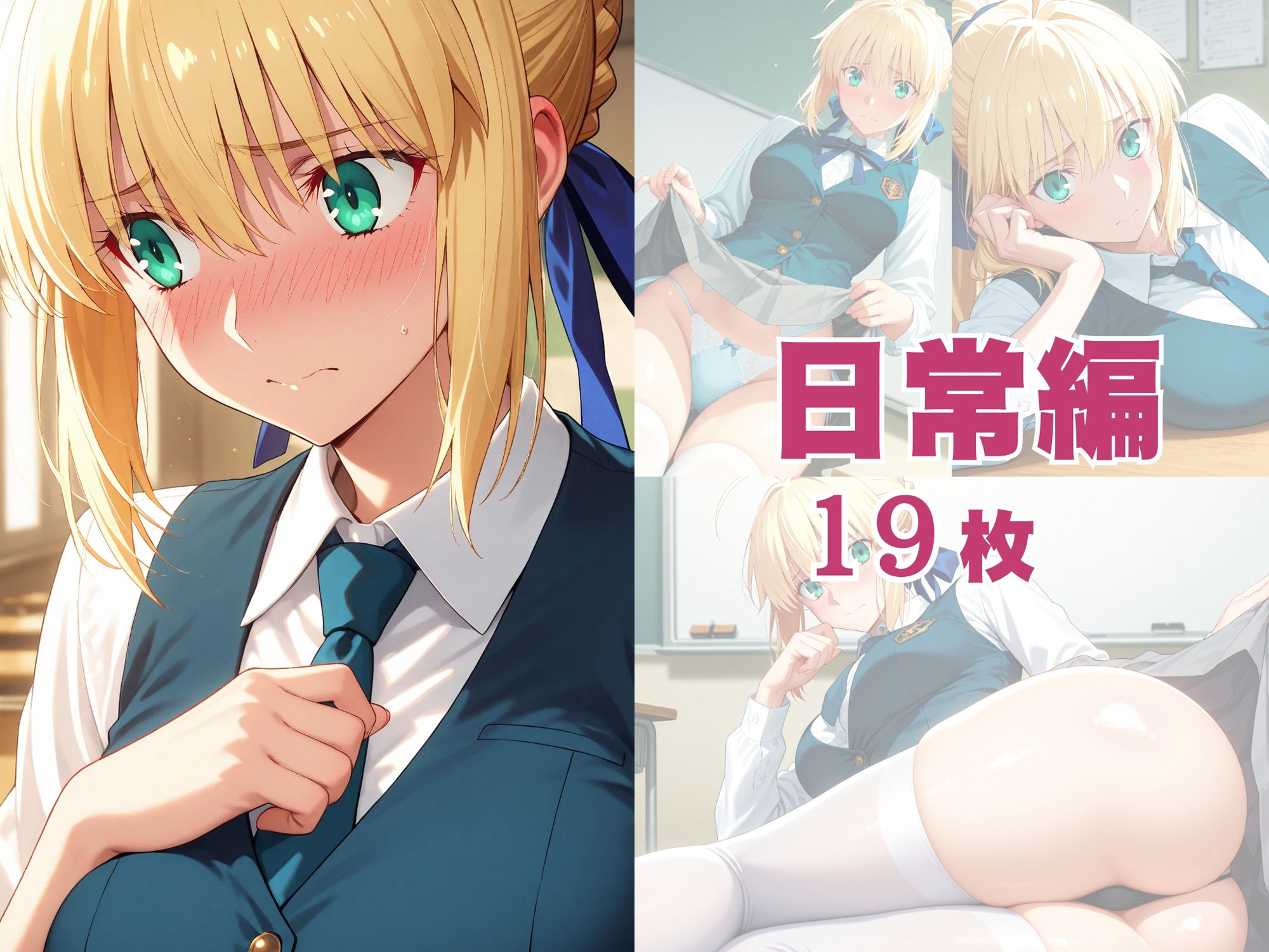 【エロ漫画】【発情ヒロイン】Fate/st●y night セイ●ー 制服SEX編8