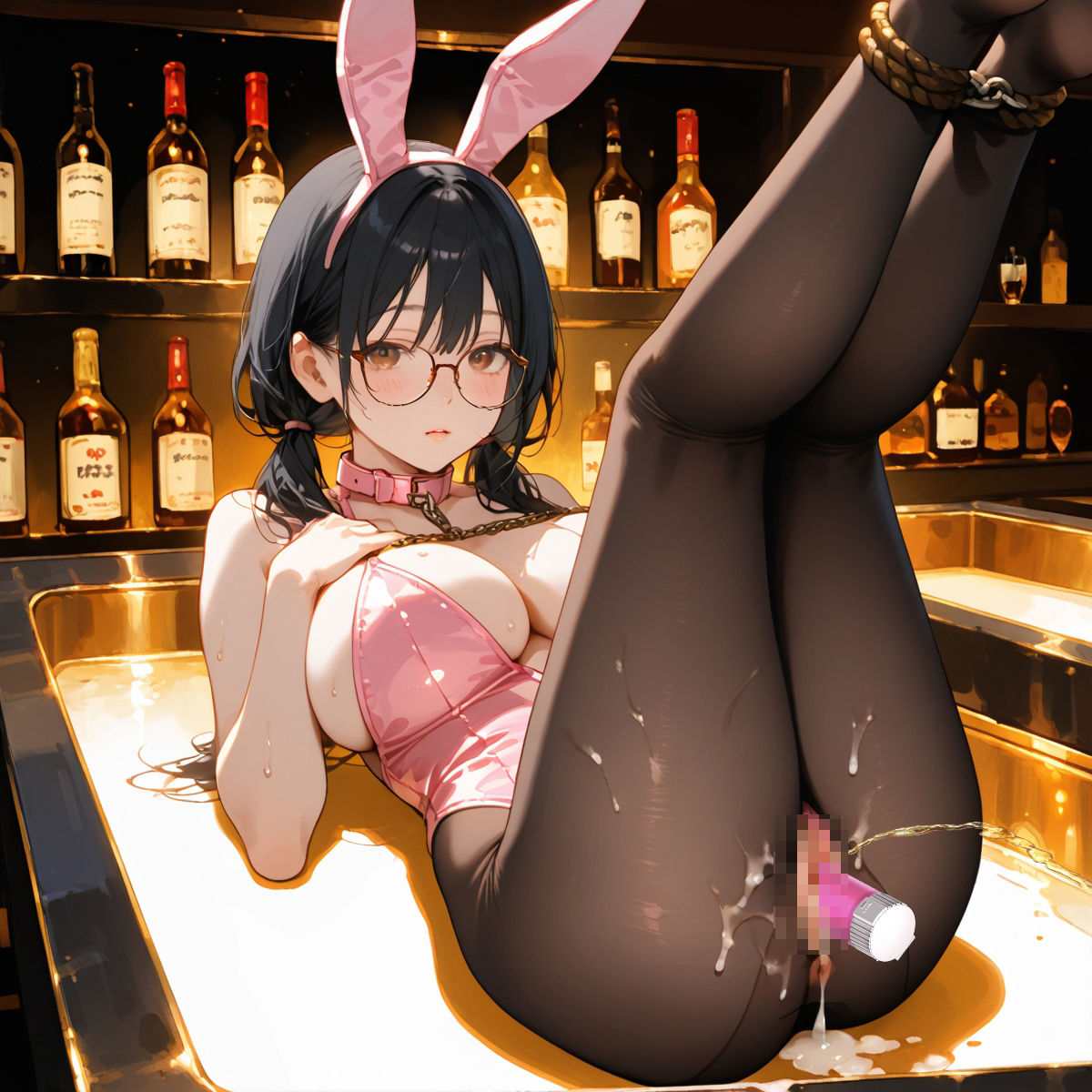 サンプル画像6:【美麗335枚】BunnySMbar  ドMなバニーガールとハプニングが起きるお店  Part2(えちえちこばん) [d_565839]