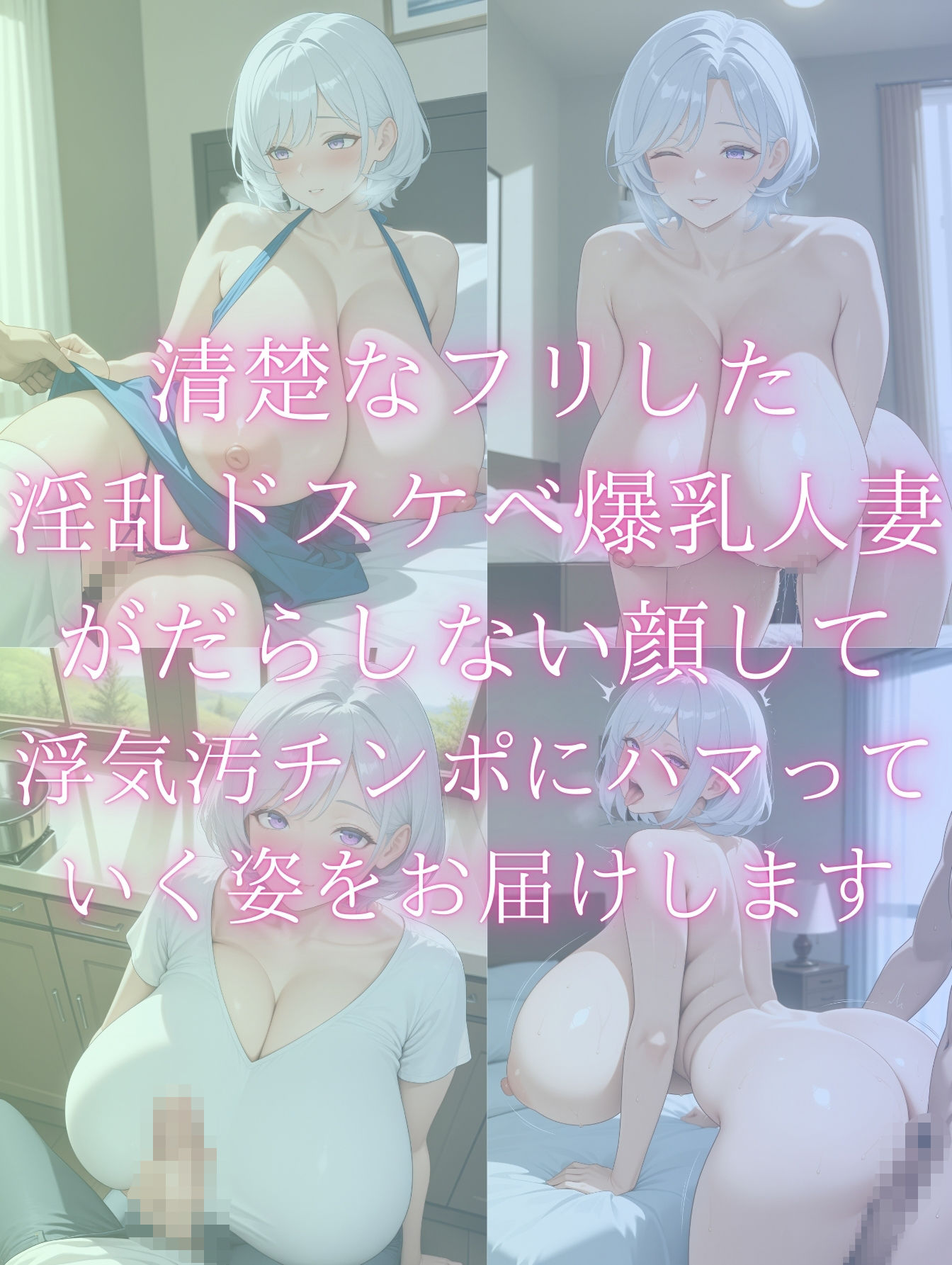 清楚なふりした爆乳人妻と濃厚不倫性交 画像1