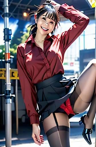 サンプル画像1:セクシーなバランスポーズ(柳原平和) [d_565955]