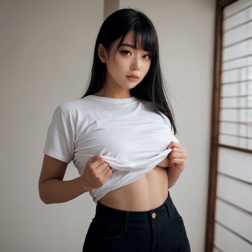 Tシャツ美乳美女(セリフなし AI画像集) 画像7