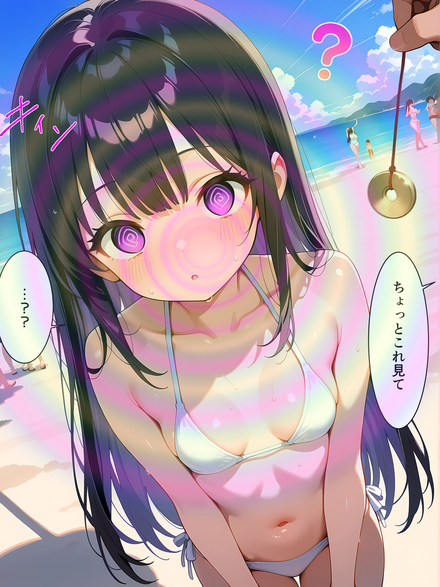 サンプル画像2:催○使ってビーチでヤりたい放題！(にょすらもっち) [d_566043]