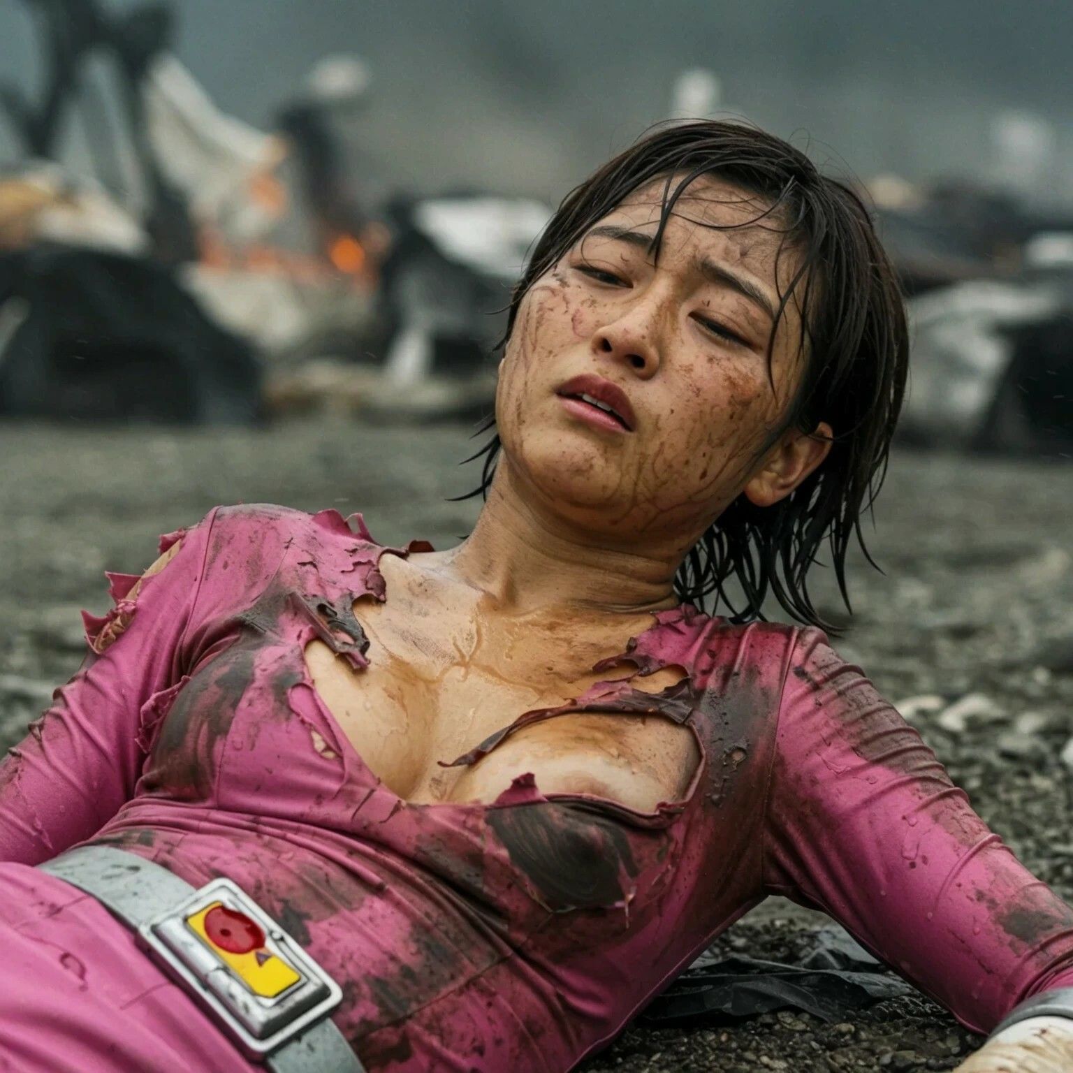 サンプル画像2:もてあそばれる敗者ピンクレンジャー(もう限界) [d_566157]