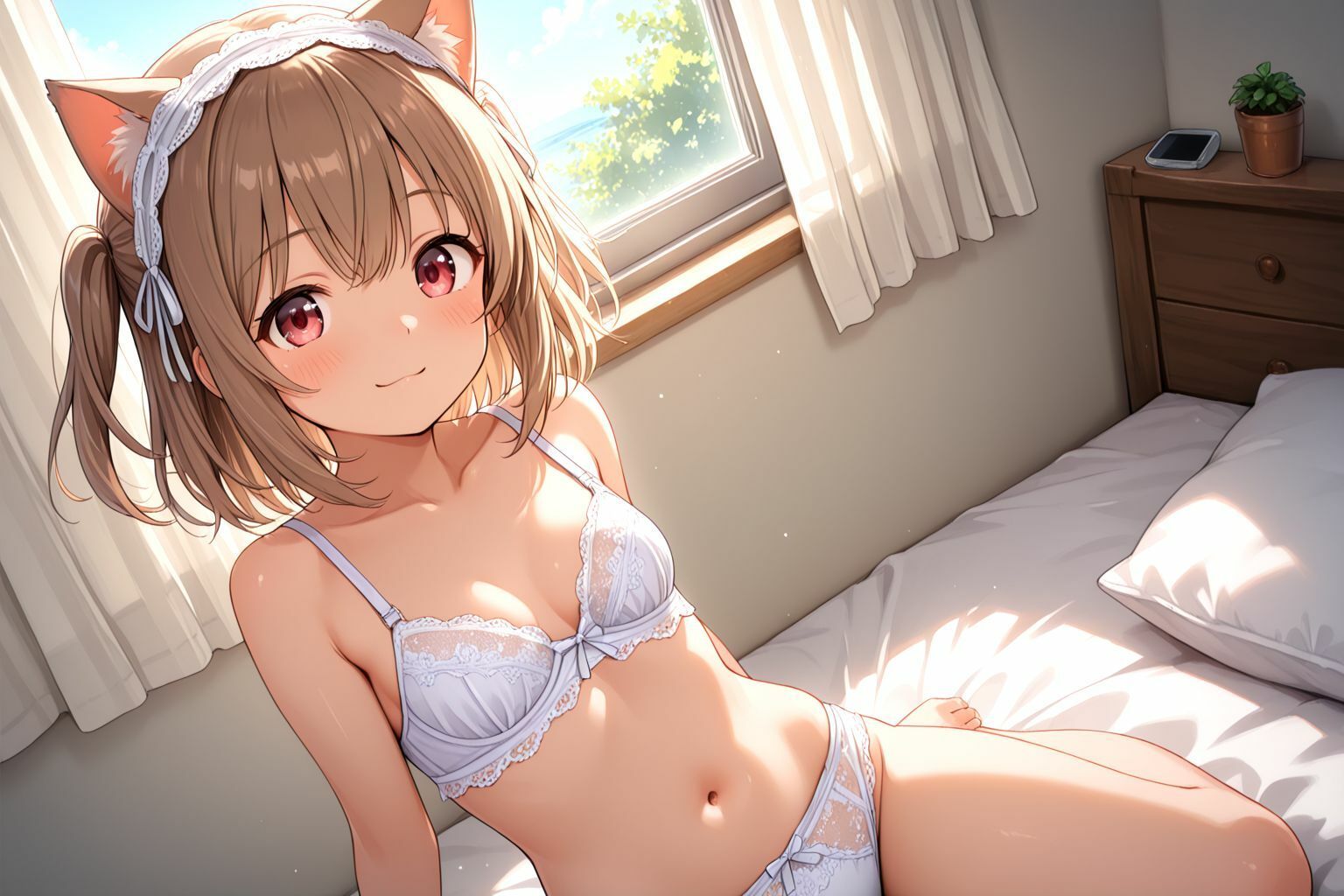 サンプル画像4:ミックスガールズコレクション ちっぱいネコミミメイド喫茶のえっちな裏オプション(ミックスガールズコレクション) [d_566168]