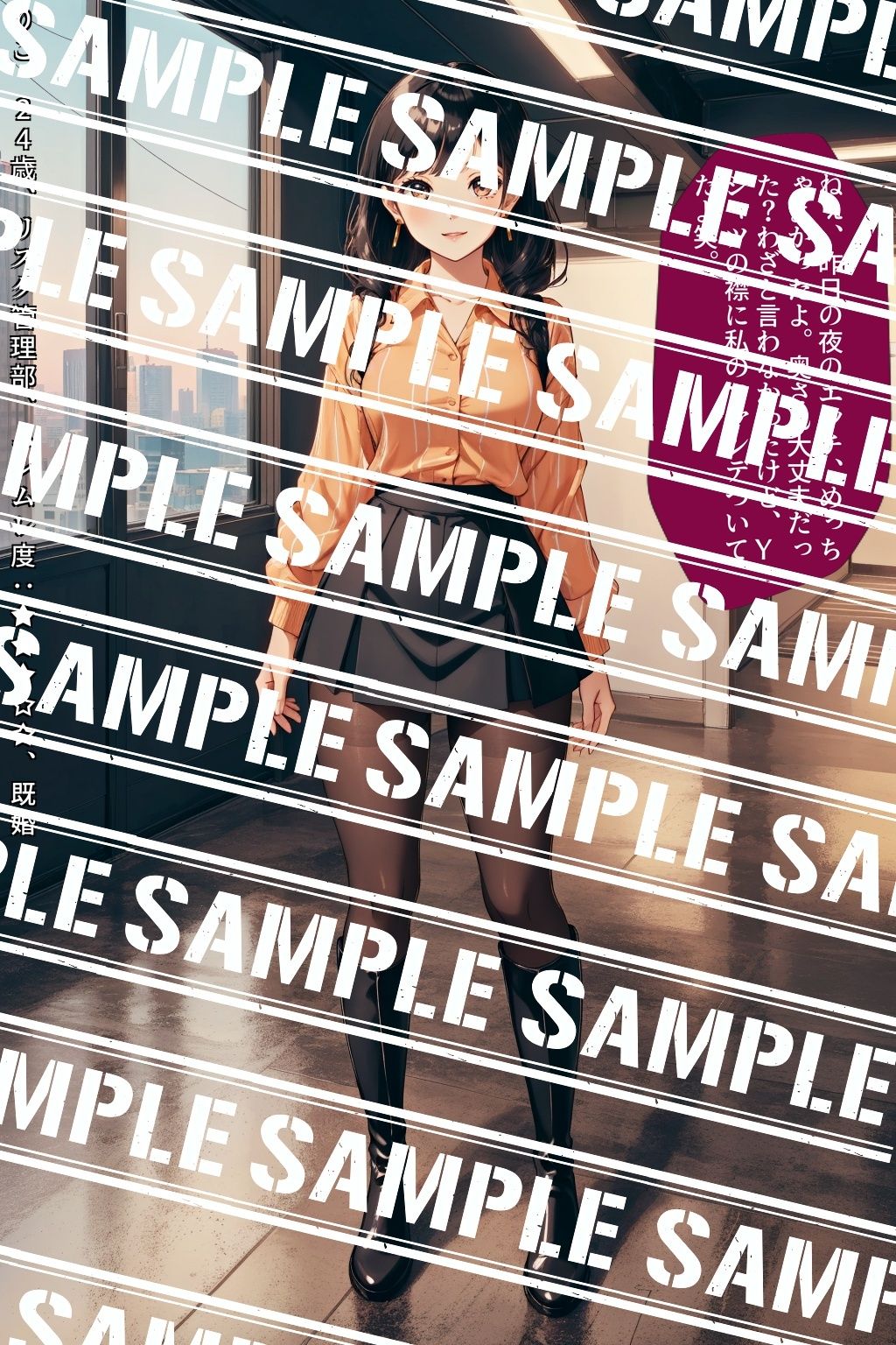 サンプル画像5:黒ストブーツ、私の脚にひざまずけ vol.2(あらぶるま18＋（二次元）) [d_566217]