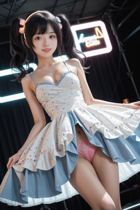 サンプル画像2:パンチラアイドル活動記  〜パンツを見に行けるアイドル〜(絵空事) [d_566247]