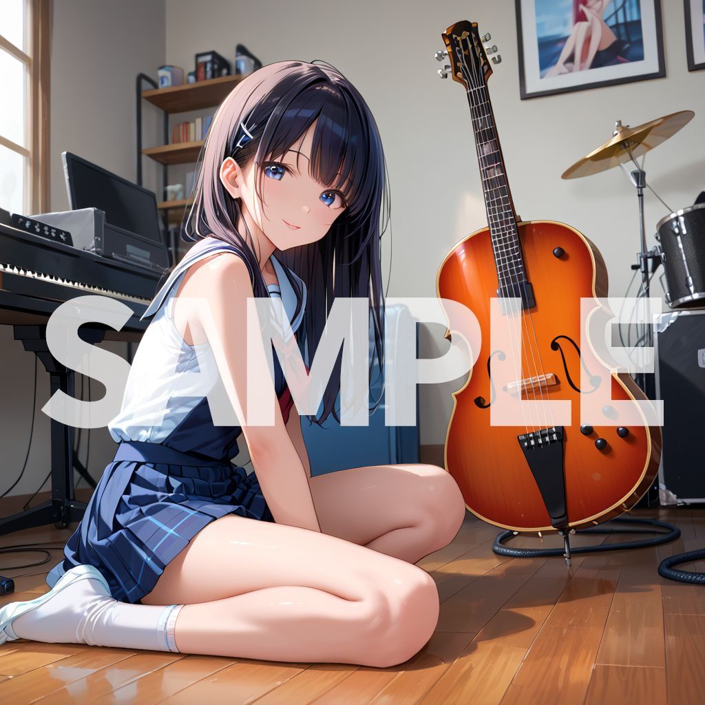 サンプル画像3:女子校生の部活動孕ませ軽音部編(2次元世界) [d_566323]