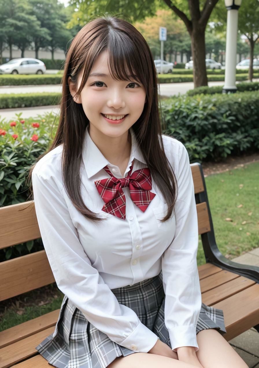 サンプル画像1:赤リボン制服（432枚）【実写系AI超リアルCG集EX】(kohane@AI girl) [d_566330]