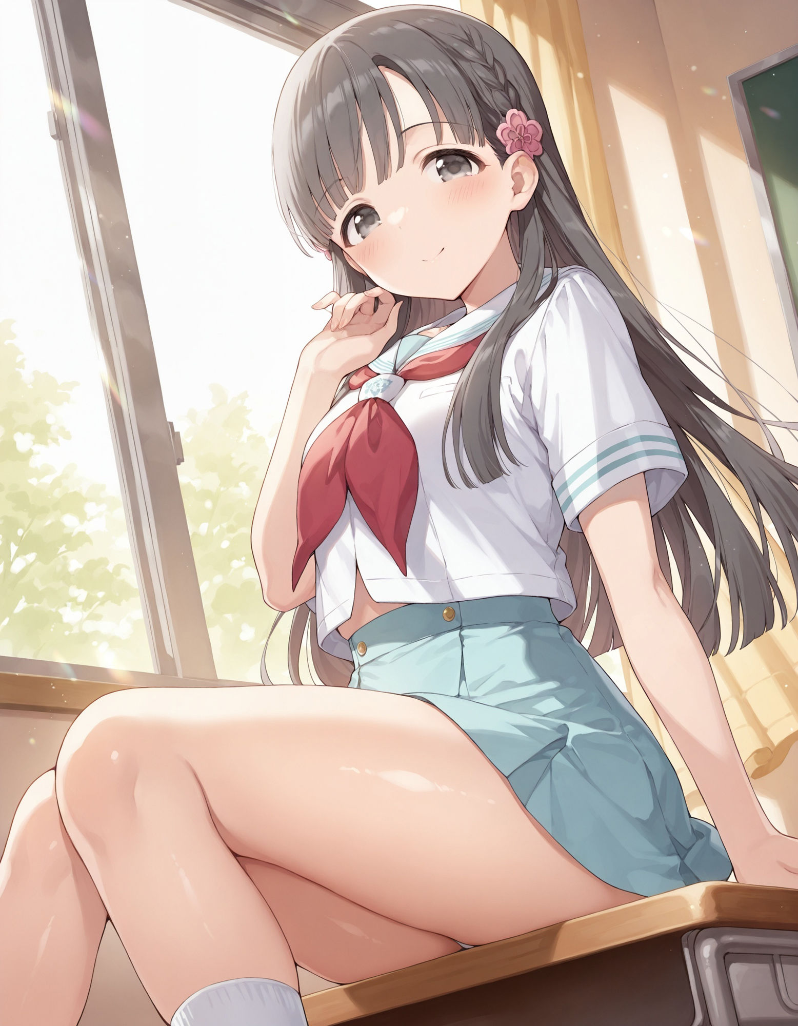 小〇川紗枝のパンチラ〜制服編〜 画像1