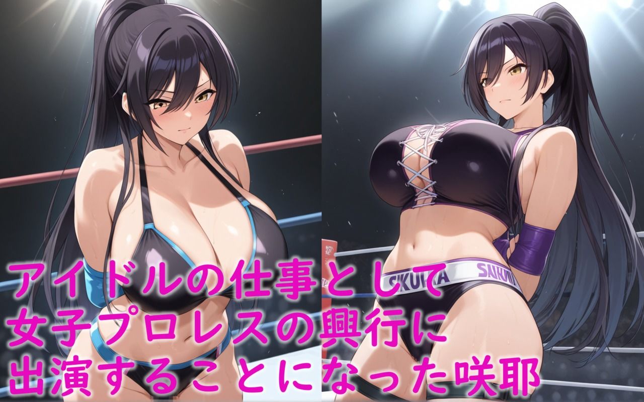 サンプル画像1:白〇咲耶_女子プロレスでAV堕ち〜観客の前＆カメラの前でセクハラ攻撃、そして処女喪失〜(Aiイラスト販売所) [d_566405]
