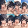 彼女と海でエッチ【500枚】