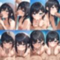 彼女と海でエッチ【500枚】