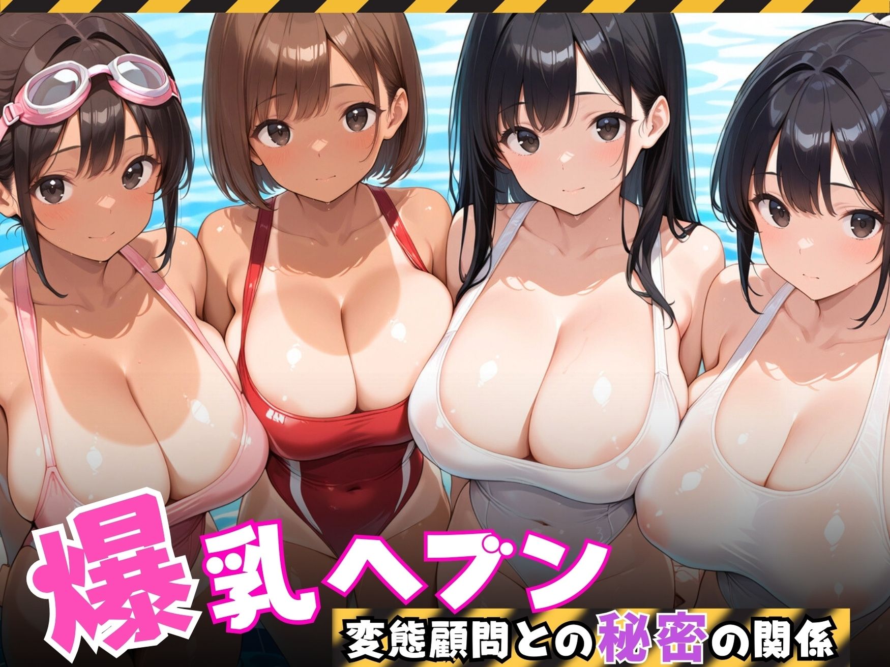 サンプル画像1:【爆乳ヘブン】爆乳水泳部、変態顧問との秘密の関係(りんりんあーと@いらすと) [d_566452]