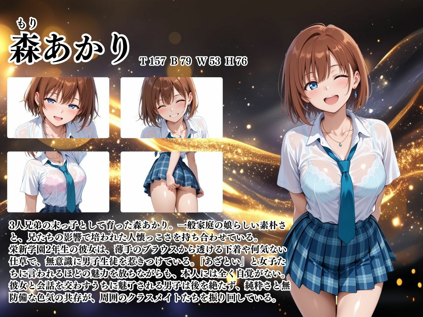 【4Kイラスト】1万3000人の生徒を抱いた校長による森あかりへの性指導(ブルマ編) 画像1