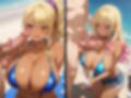爆乳黒ギャルがビキニ姿でやりたい放題！