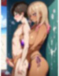 爆乳黒ギャルがビキニ姿でやりたい放題！