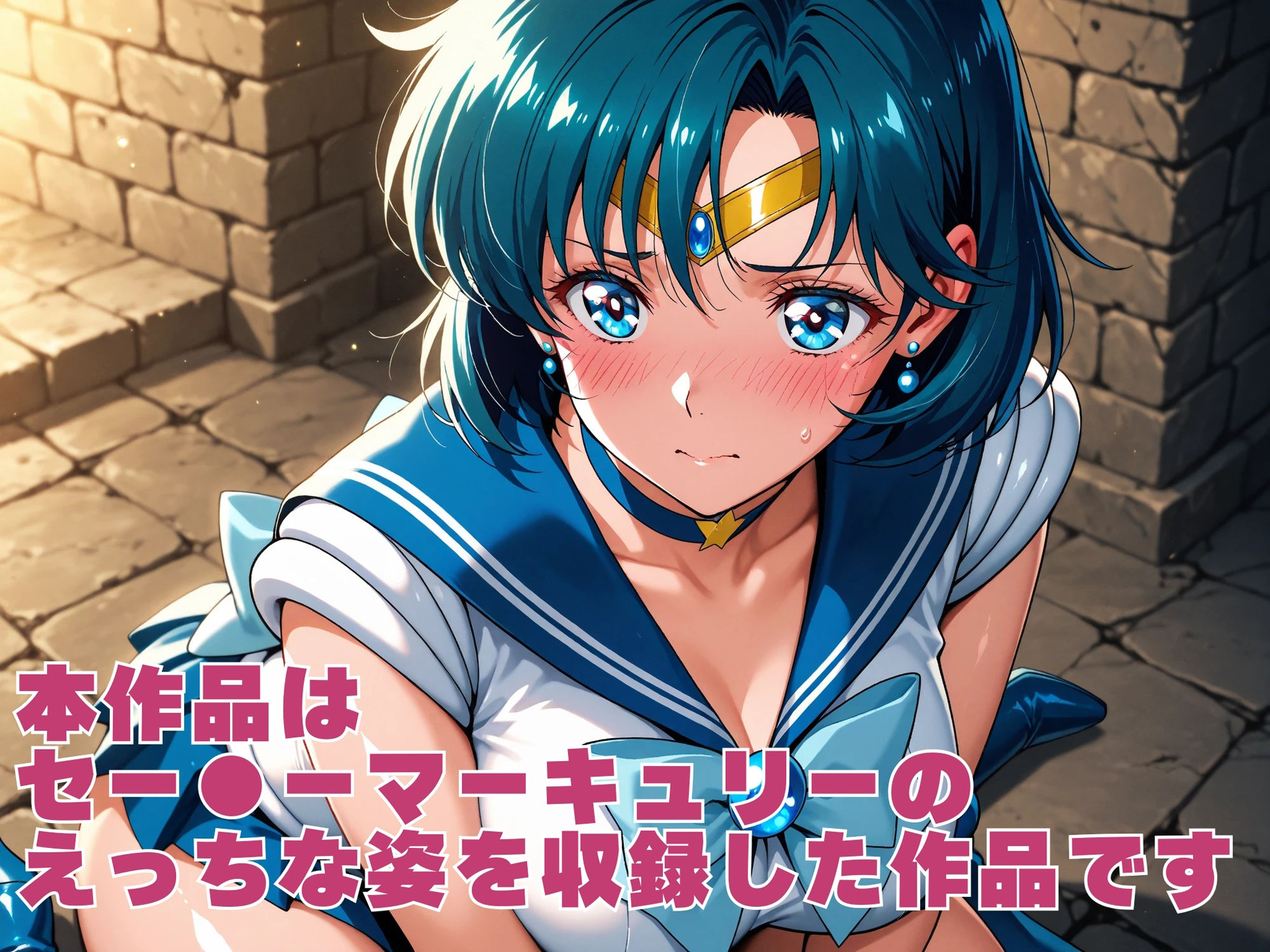 サンプル画像1:【発情ヒロイン】美少女戦士セー●ーマーキュリー  監獄編(画像生成マン) [d_566582]