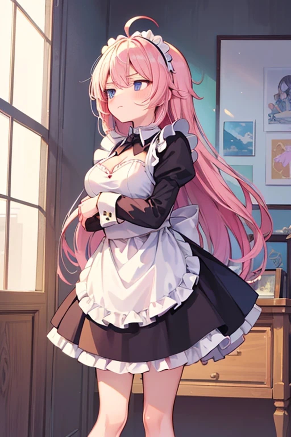 サンプル画像4:ジトメイド（ジト目のメイド）が、俺のことをおっぱいで操ろうとする(くまとねこ屋) [d_566654]