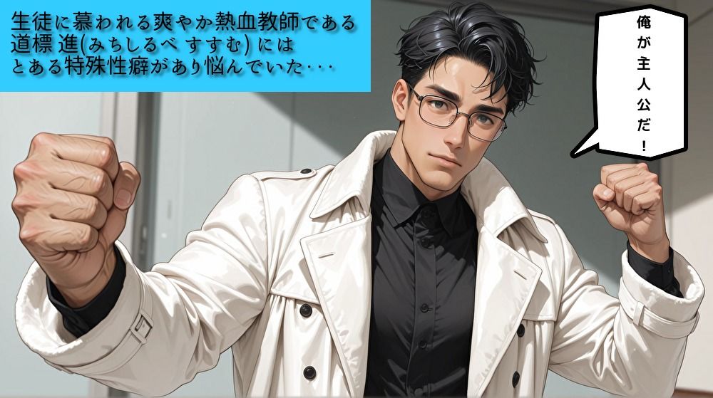 サンプル画像1:熱血教師！道標 進の悩み…褐色編(AI屋キサラギ) [d_566693]