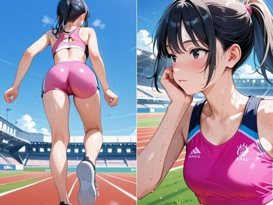 汗だく陸上女子の限界ハメトレ 〜晴天下のトラックで、汗と喘ぎが止まらないー〜 画像2