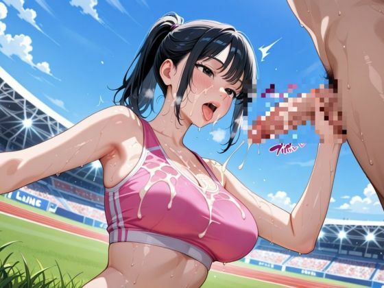 汗だく陸上女子の限界ハメトレ 〜晴天下のトラックで、汗と喘ぎが止まらないー〜 画像4