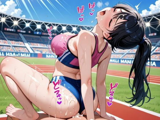 汗だく陸上女子の限界ハメトレ 〜晴天下のトラックで、汗と喘ぎが止まらないー〜 画像9