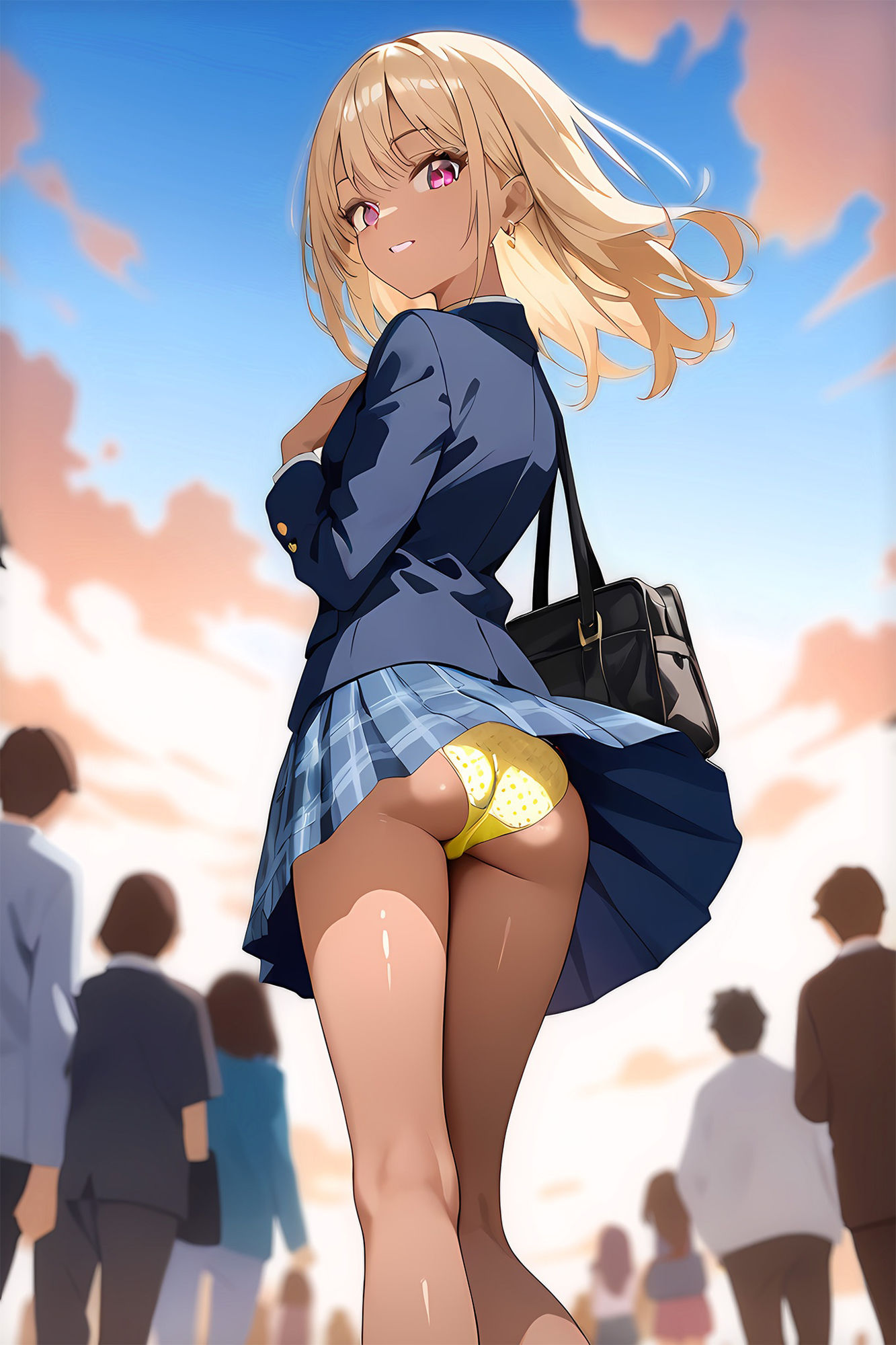 サンプル画像5:ローアングルJKパンツ イラスト集 3(shimin Works) [d_566812]