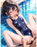 プールでスク水女子とイチャイチャ！