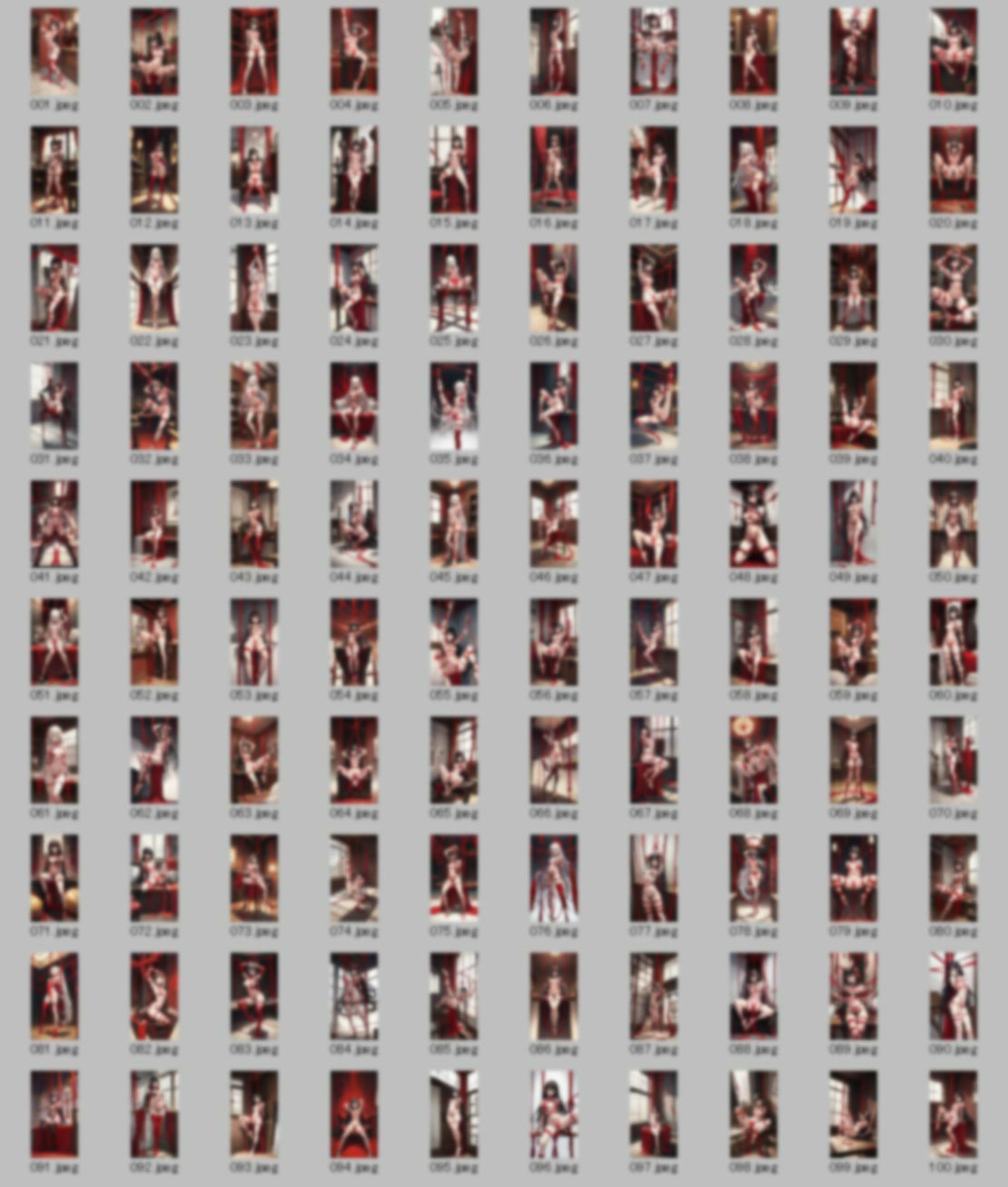 サンプル画像6:「SM吊るしと縛りイラスト-R18版」100枚セット Vol.1(美伝プロジェクト) [d_566856]